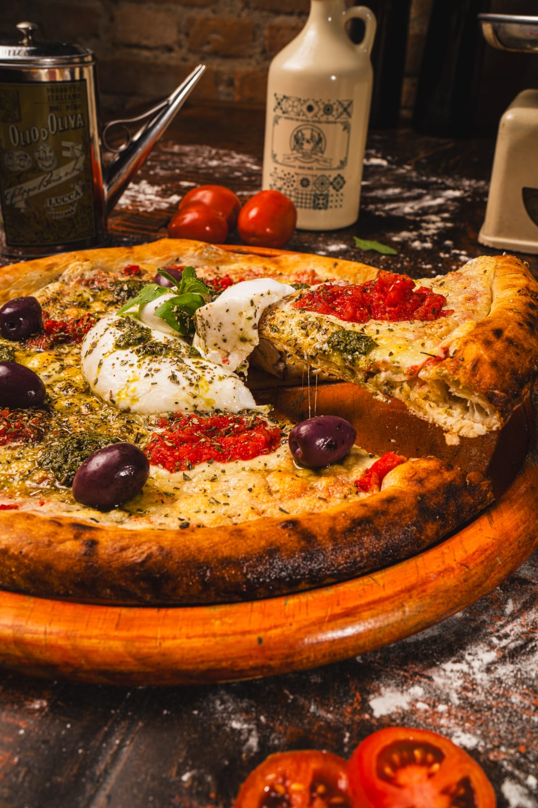 Pizza de Fermentação Natural + Vinho