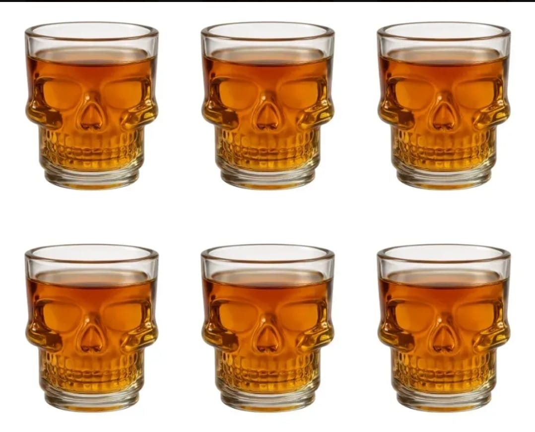 6 Copos de Shot - Caveira